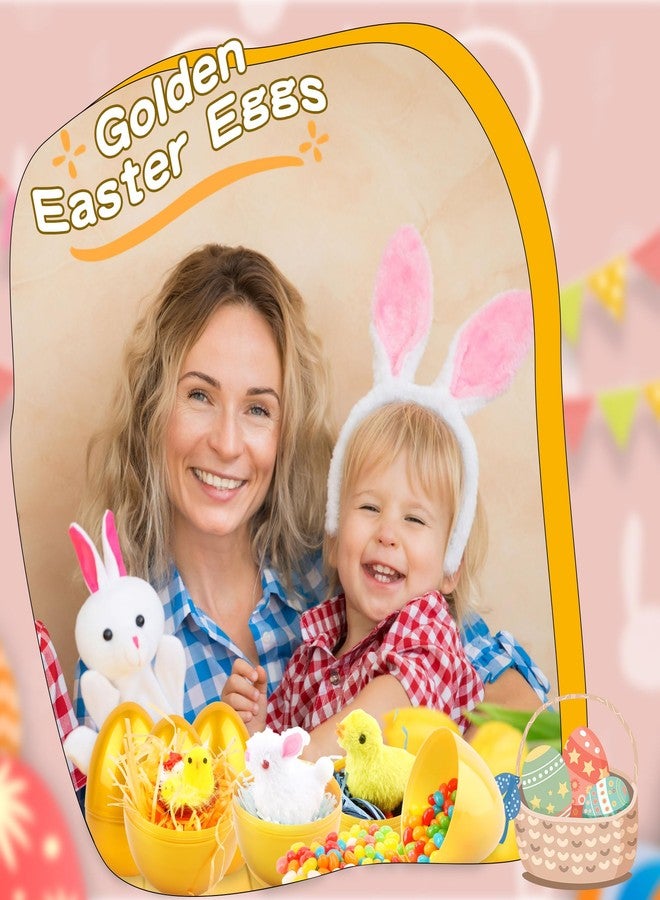 Haconba 20 Pack 6 Inch Large Golden Easter Eggs Plastic Fillable Empty Easter Eggs for Easter Party Supplies and Easter Hunt Game Basket Stuffers Filler - Image 4